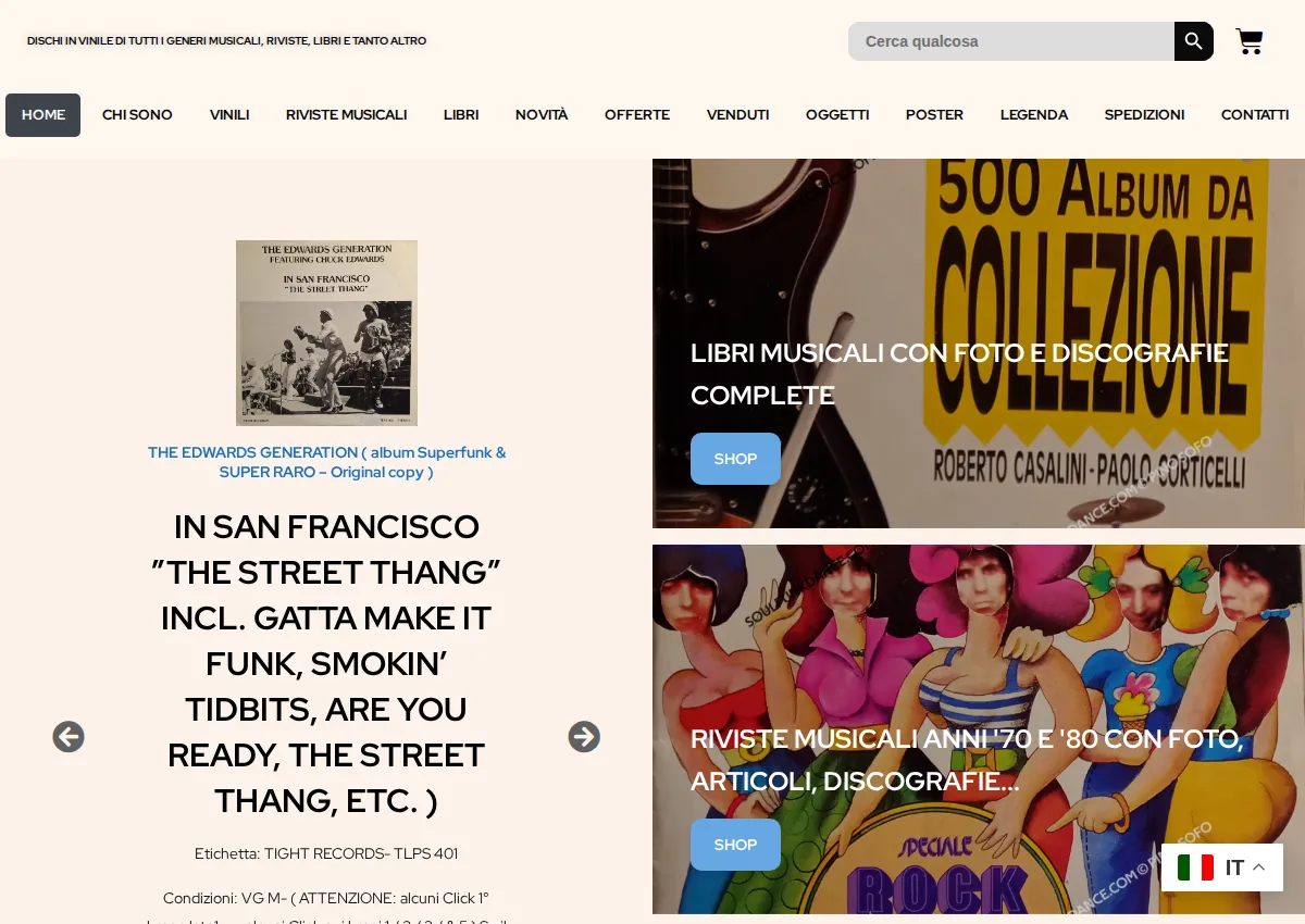 Store homepage