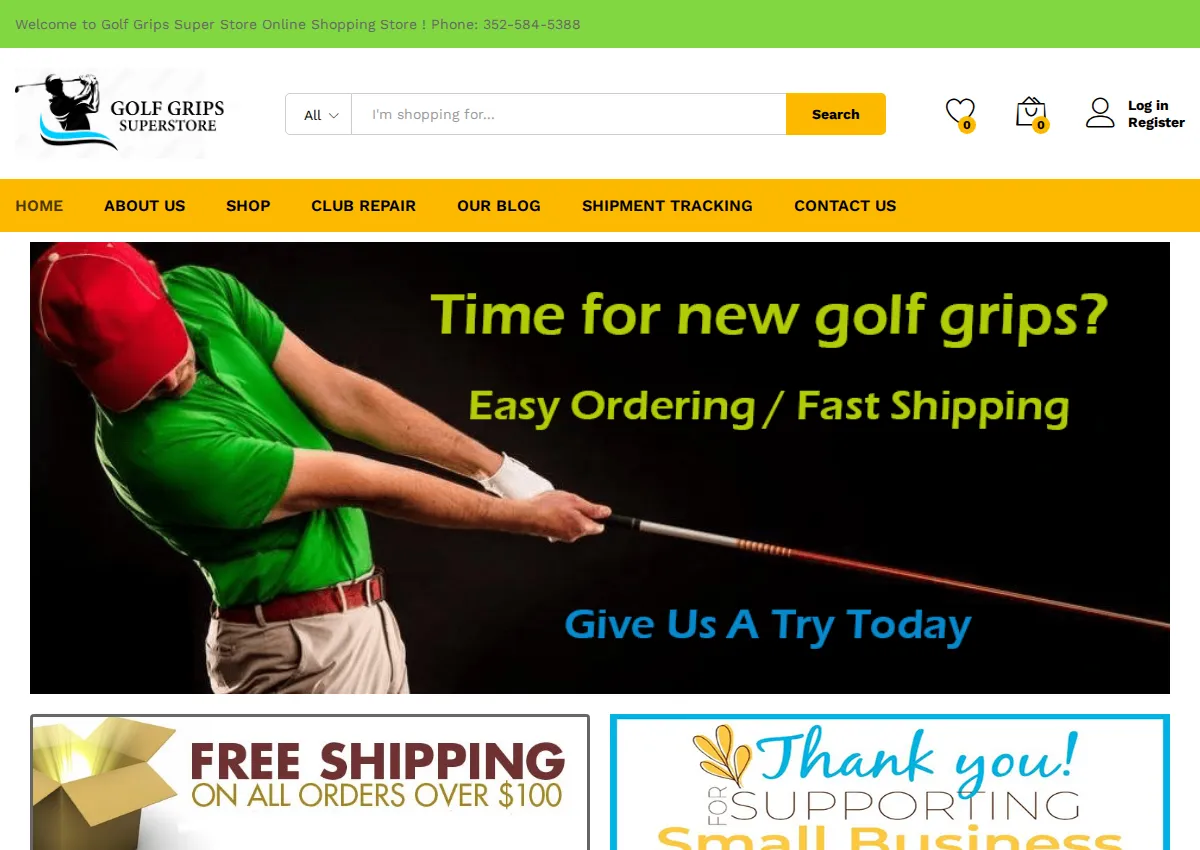 Store homepage