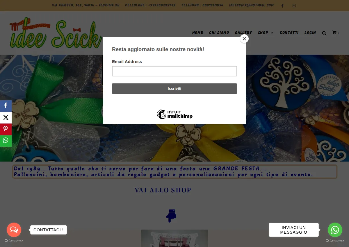 Store homepage