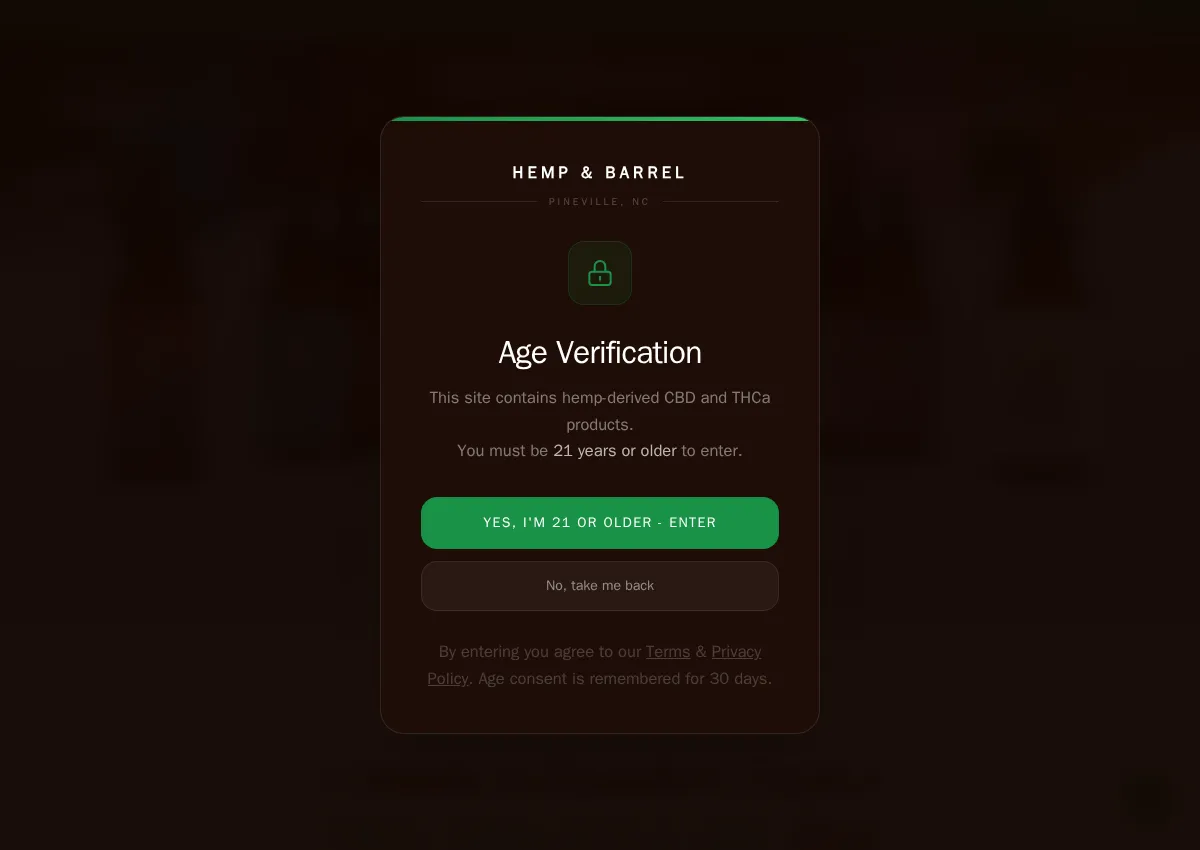 Store homepage