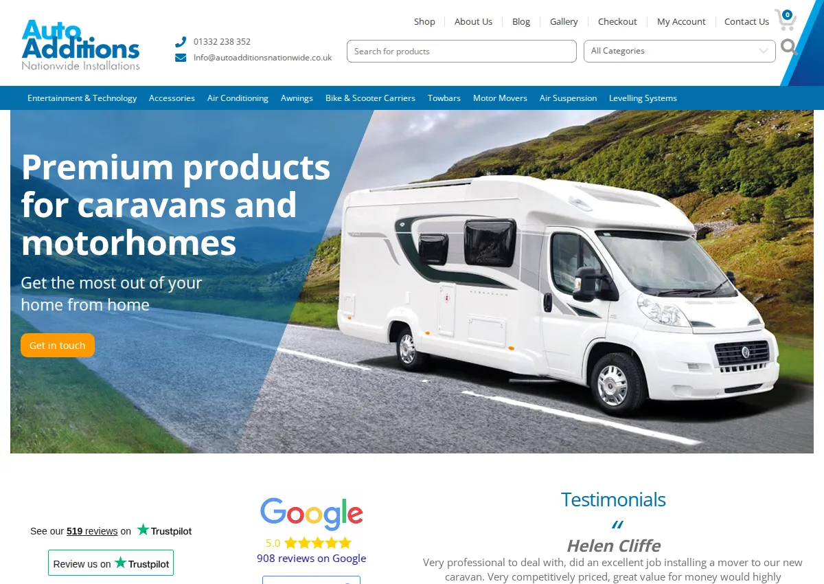 Store homepage