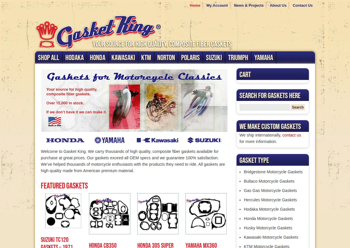 Store homepage
