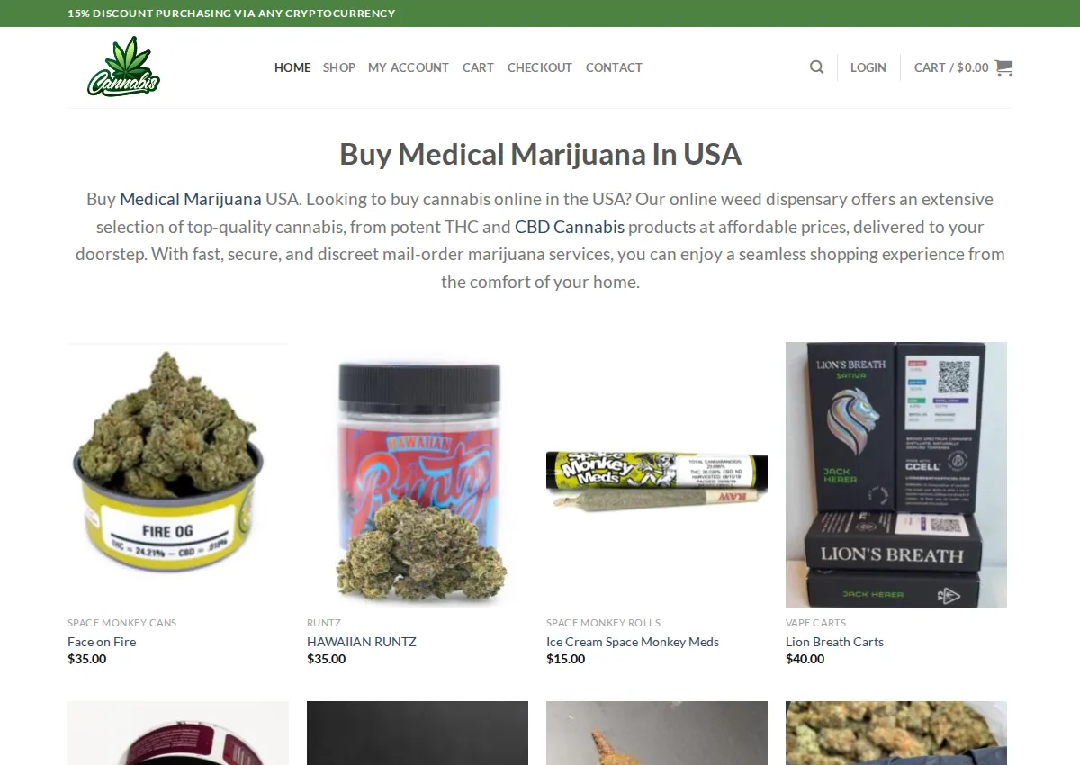 Store homepage