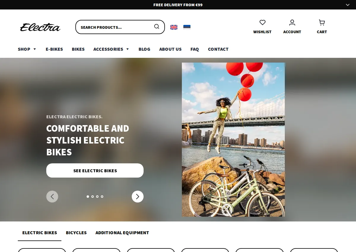Store homepage