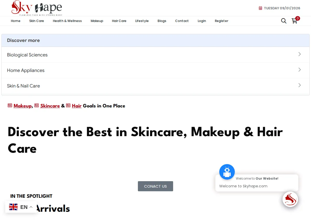 Store homepage