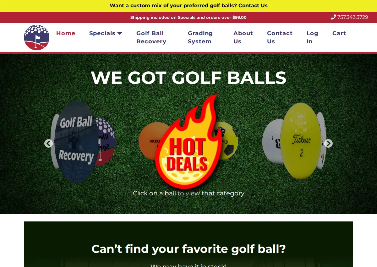 Store homepage
