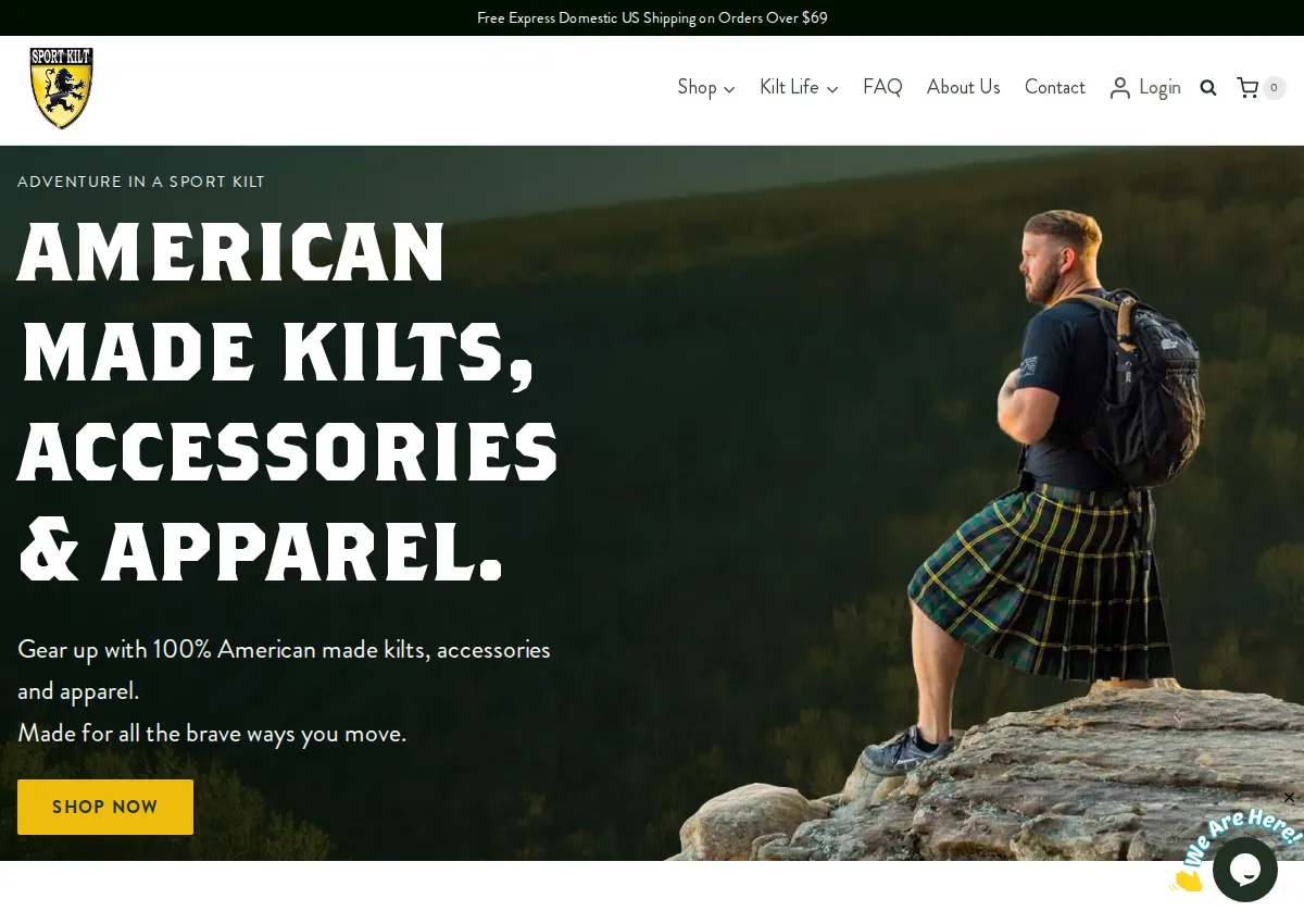Store homepage