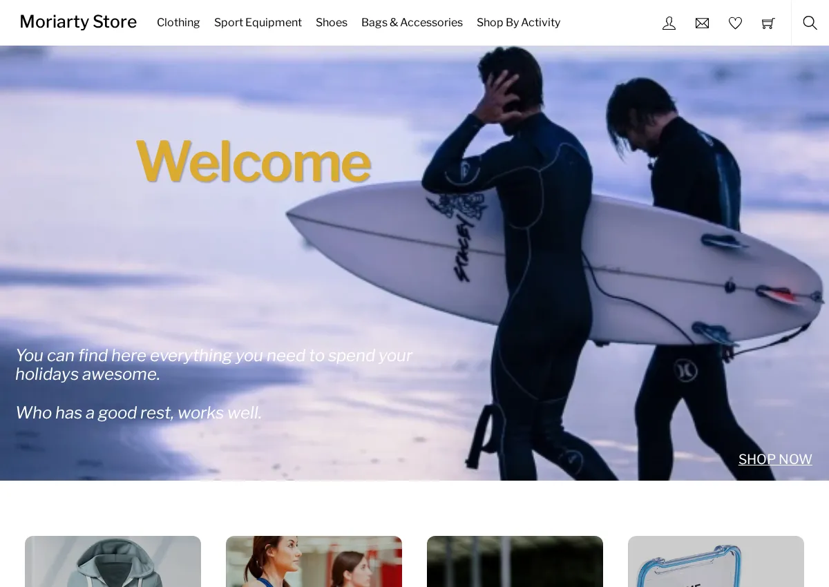 Store homepage