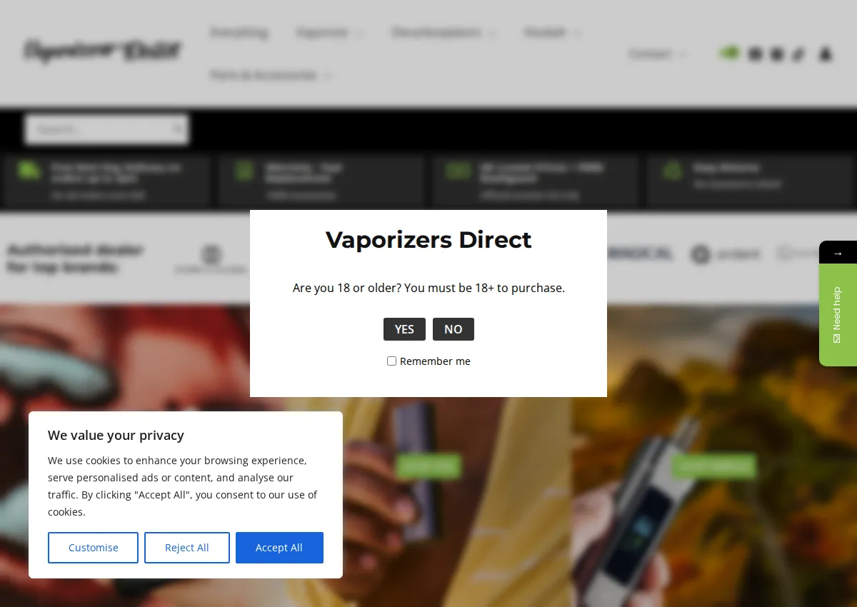 Store homepage