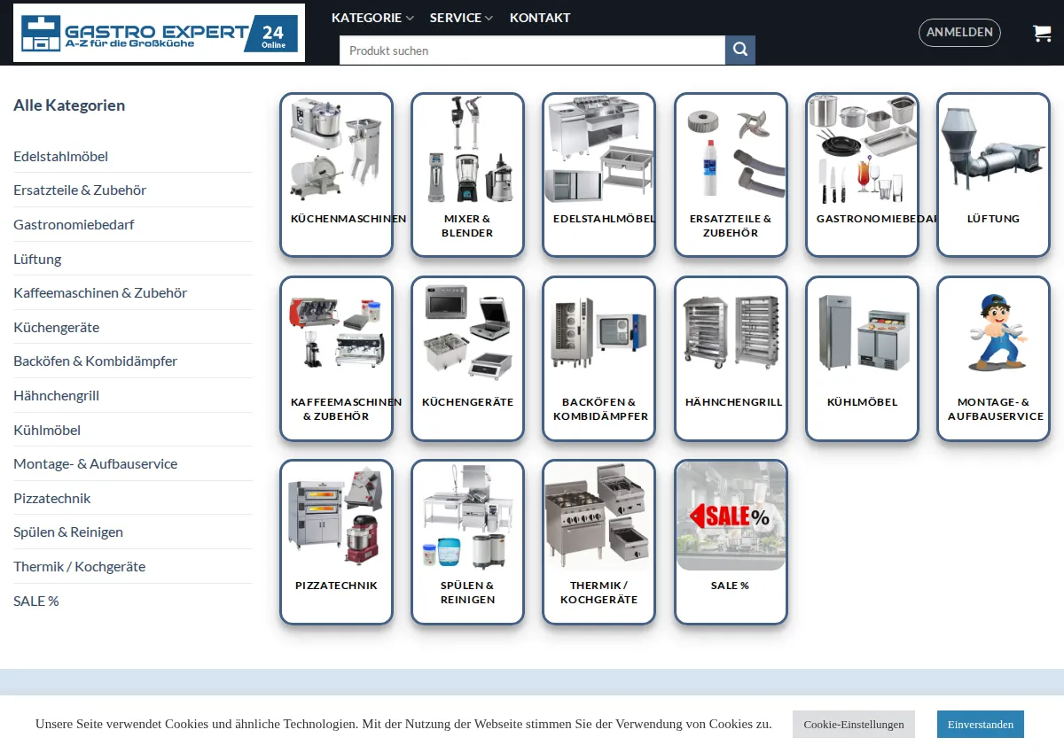 Store homepage
