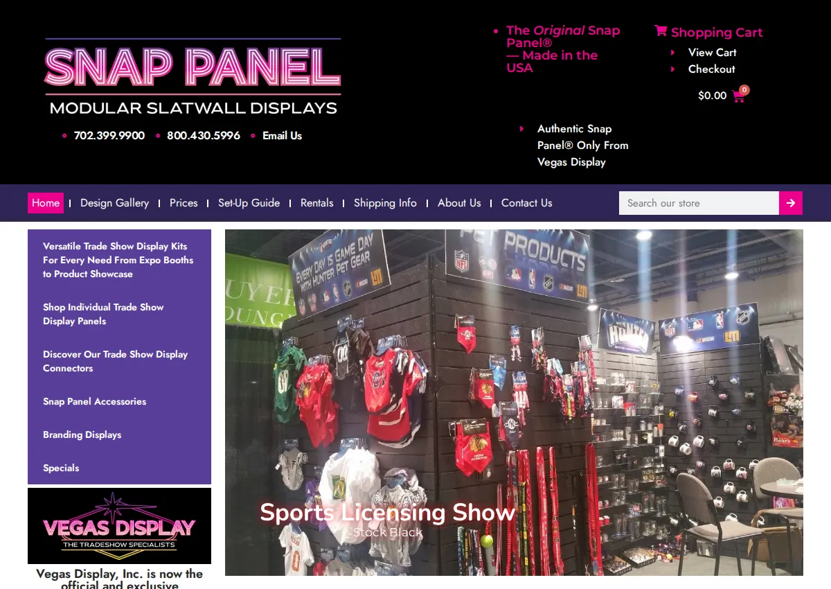 Store homepage