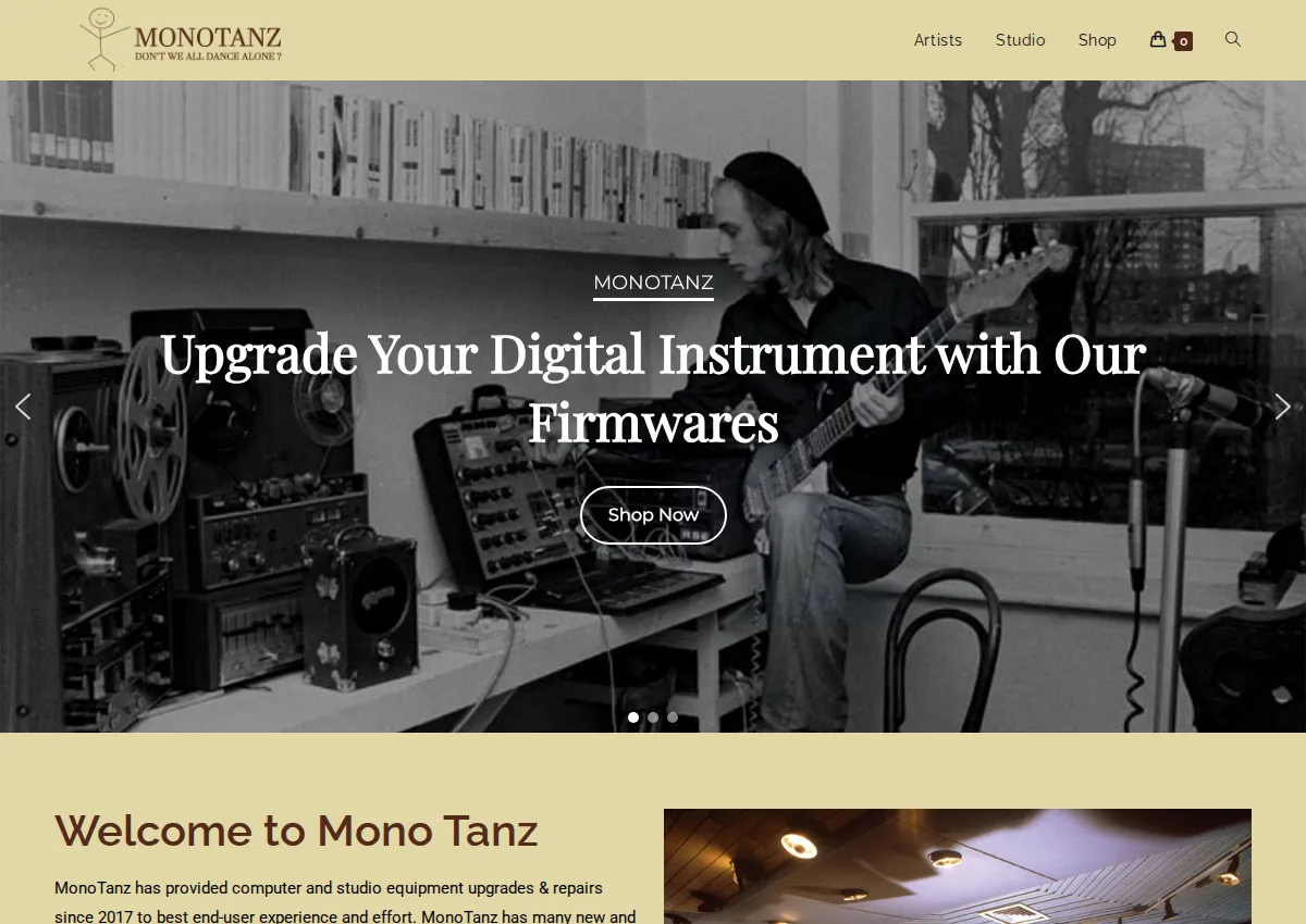 Store homepage