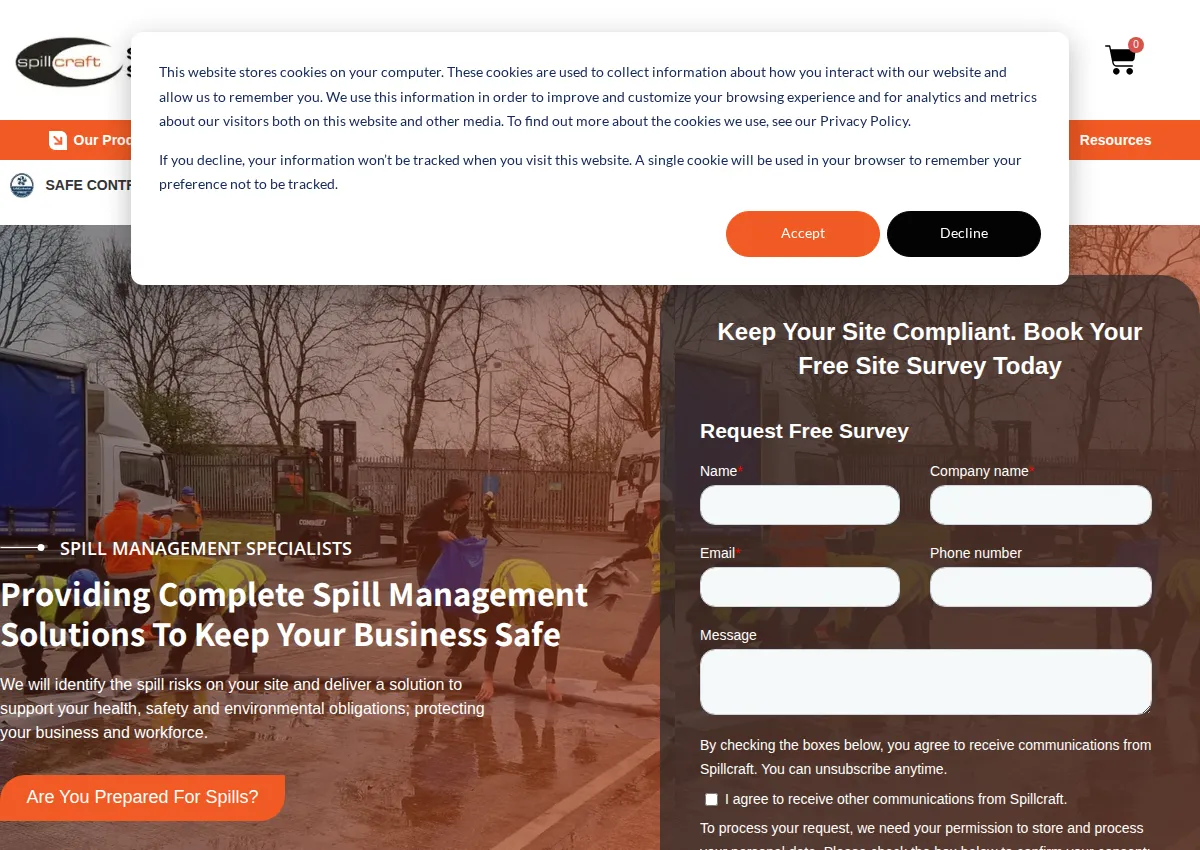 Store homepage
