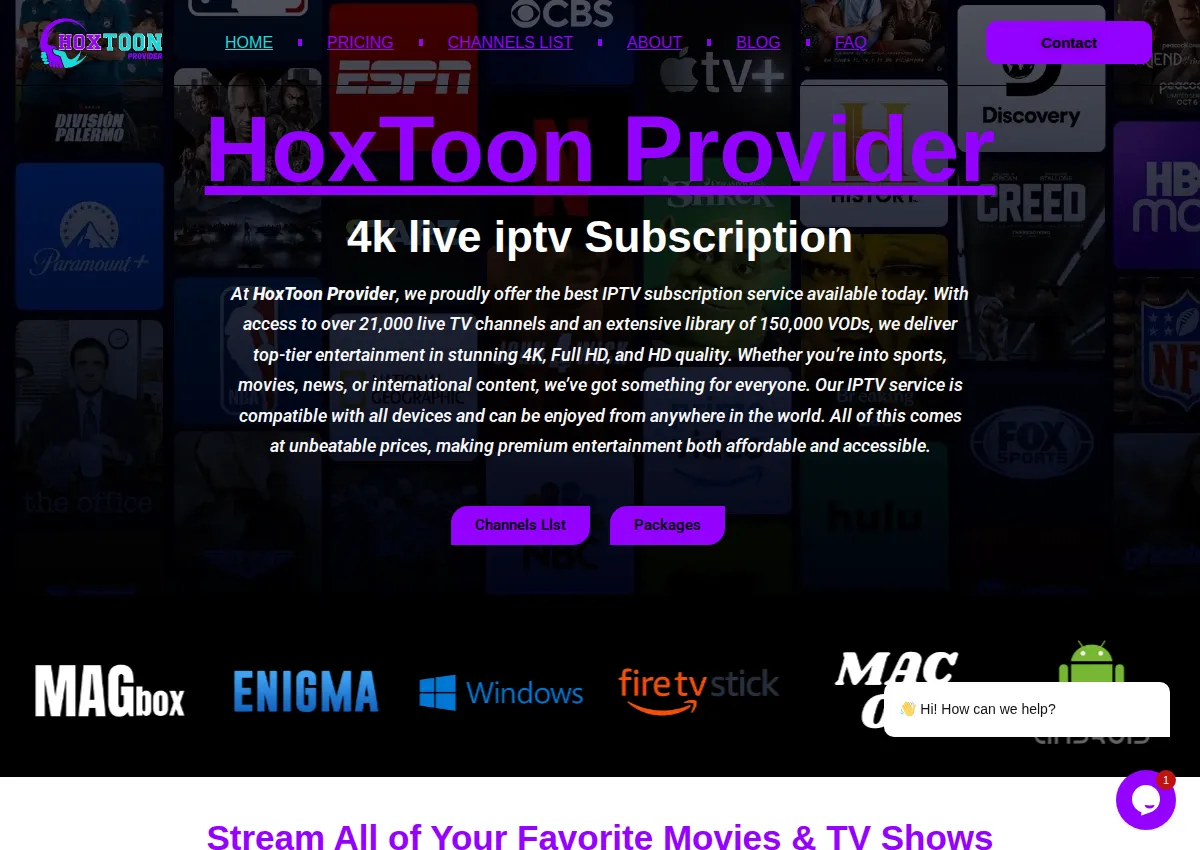 Store homepage
