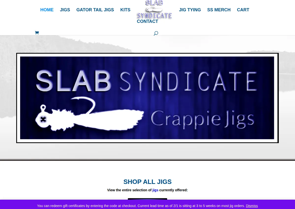 Store homepage