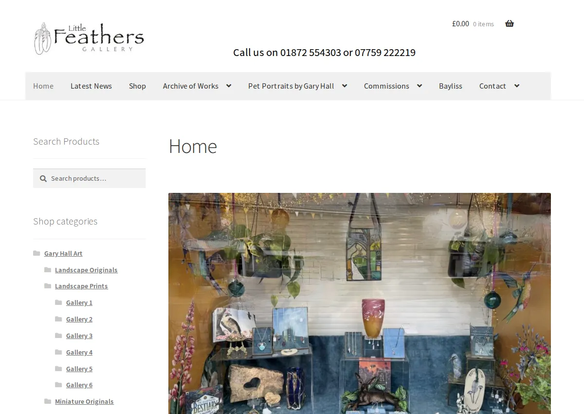 Store homepage