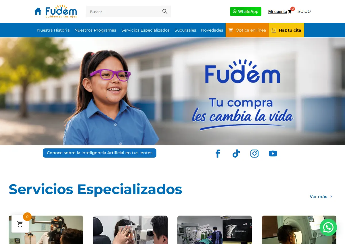 Store homepage