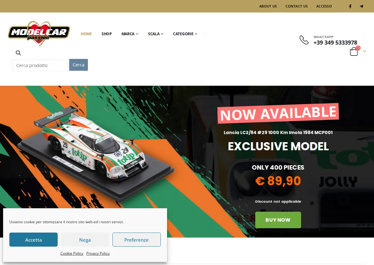 Store homepage
