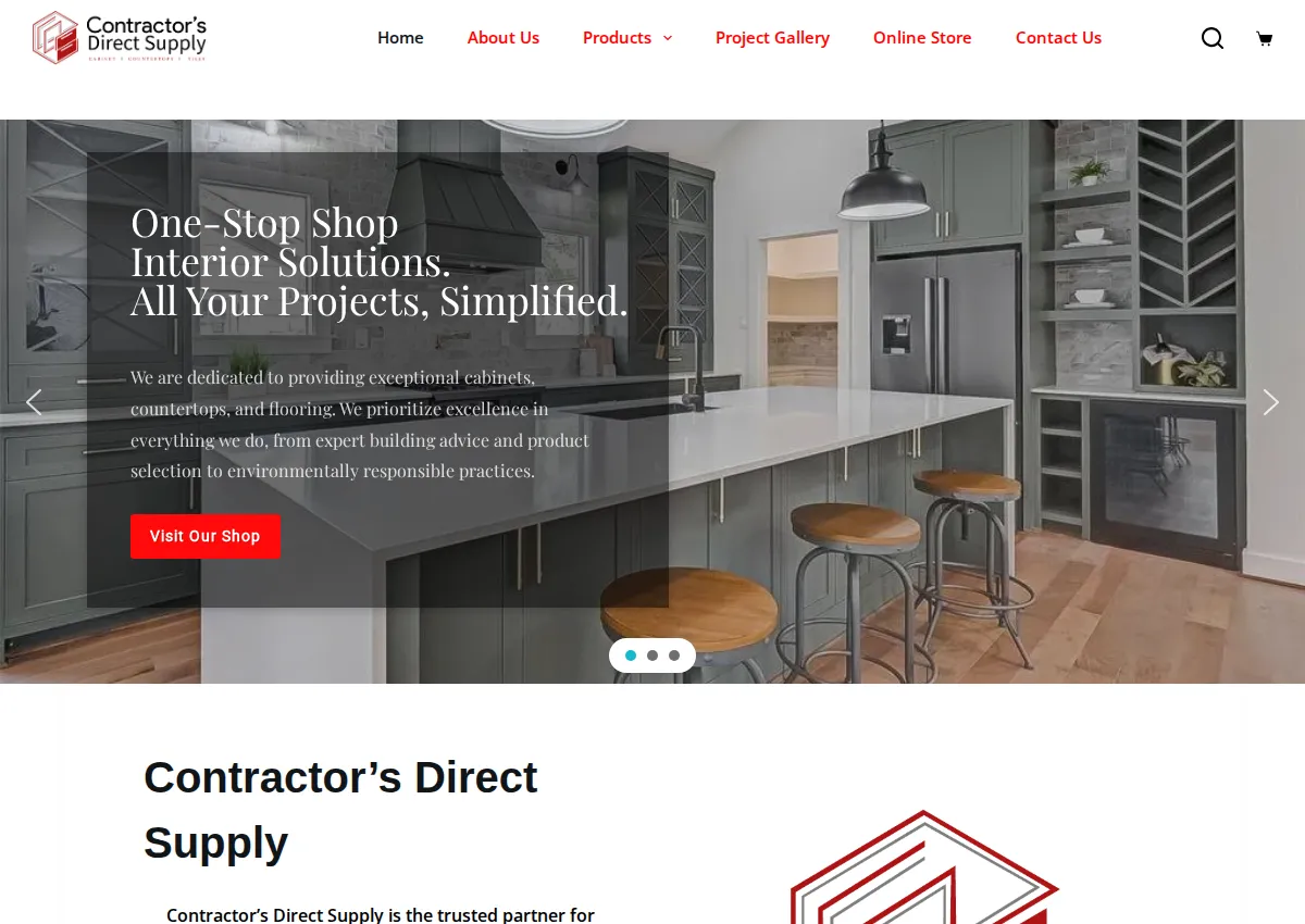Store homepage