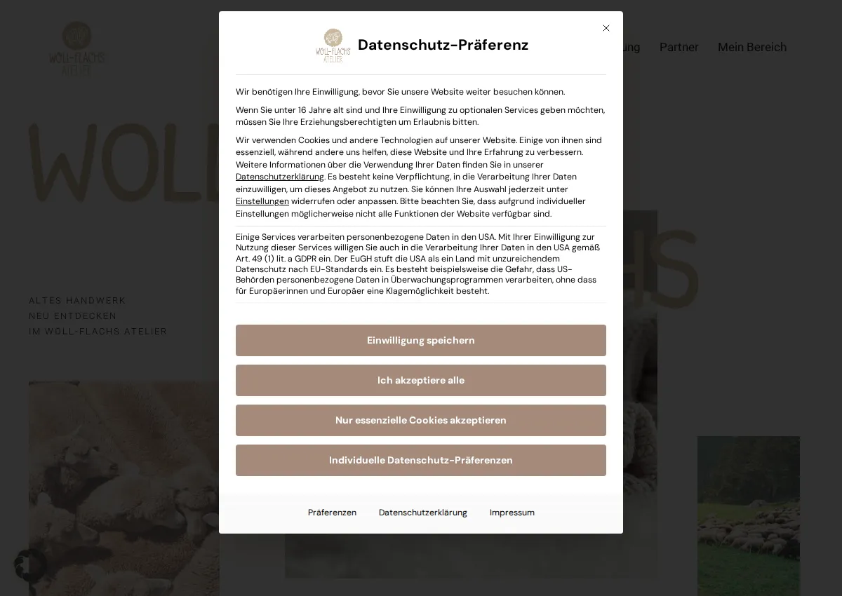 Store homepage