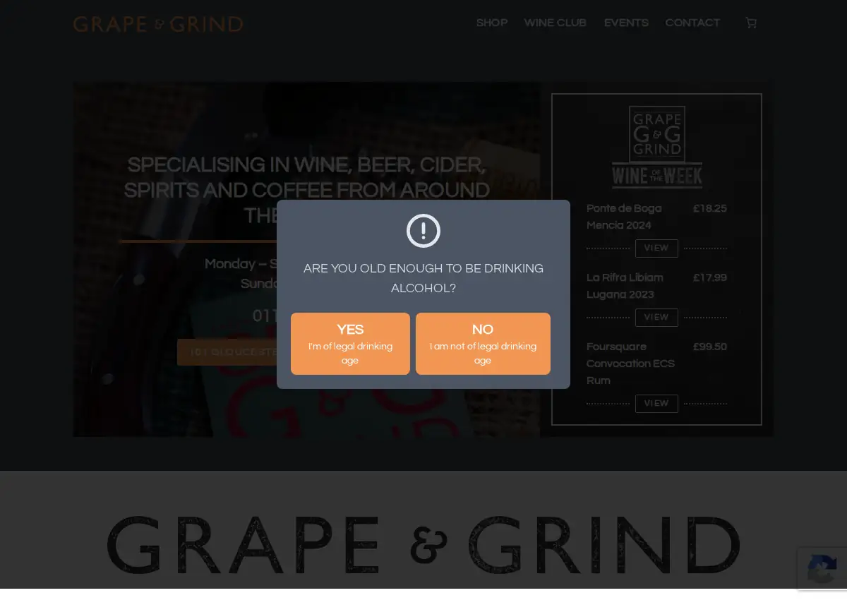 Store homepage