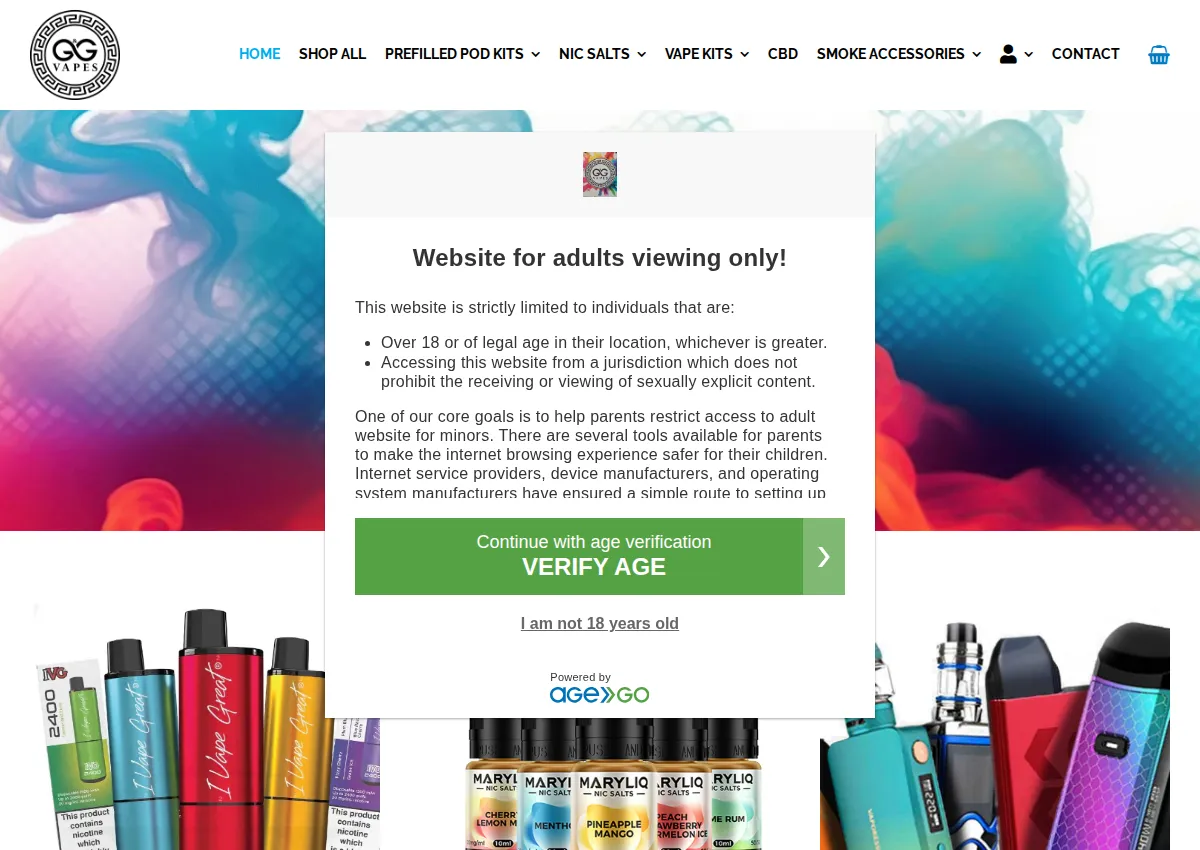 Store homepage