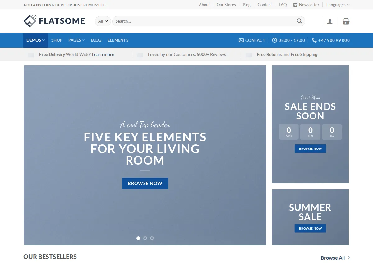 Store homepage