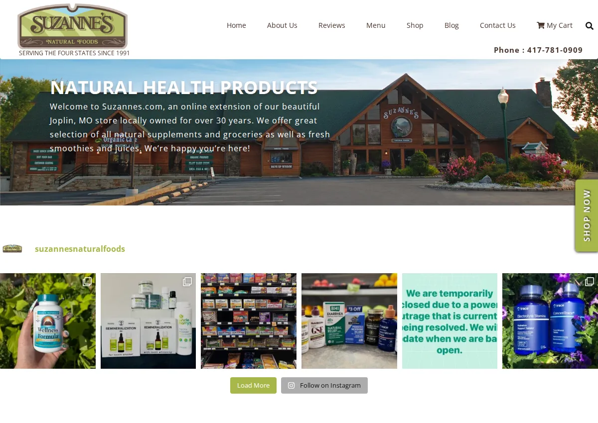 Store homepage