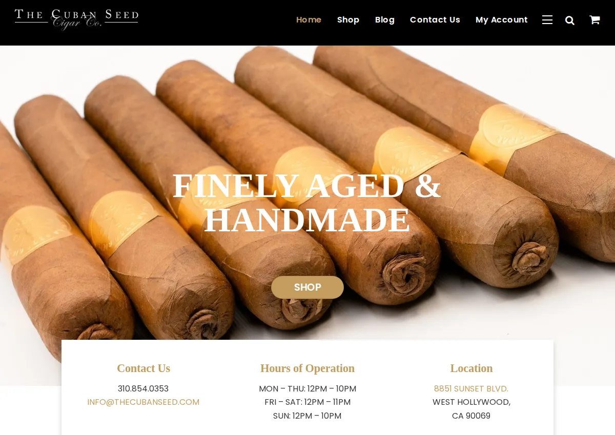 Store homepage