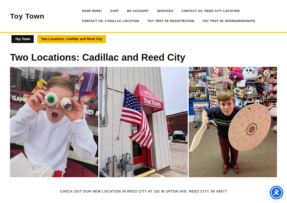 Store homepage