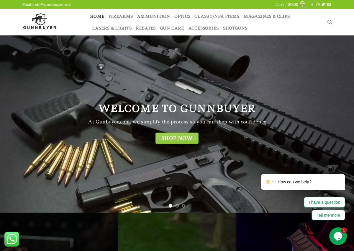 Store homepage