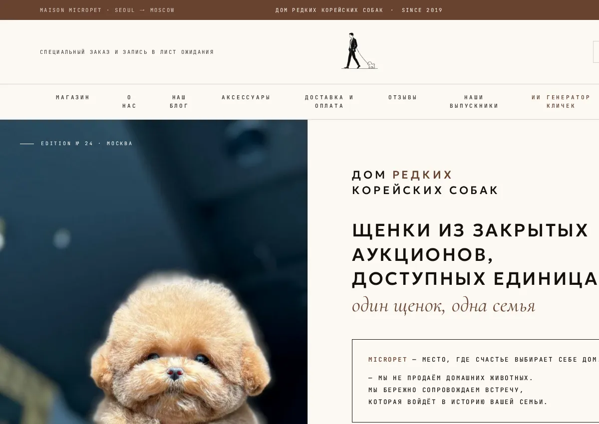 Store homepage