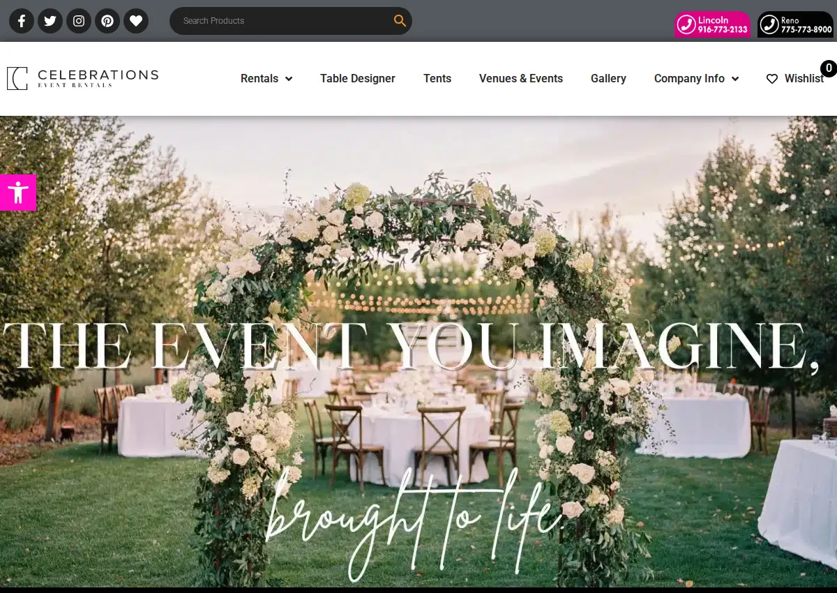 Store homepage