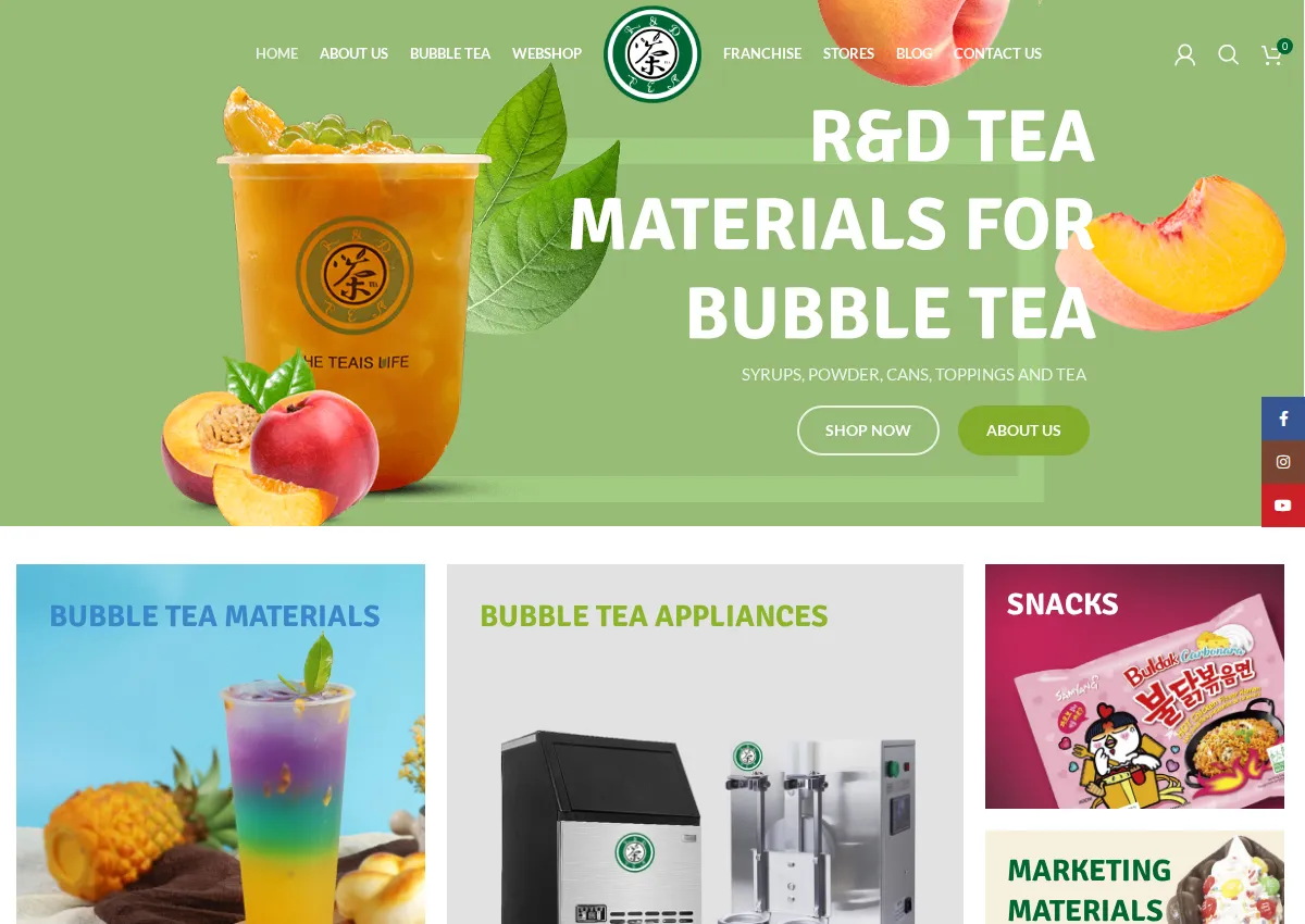 Store homepage