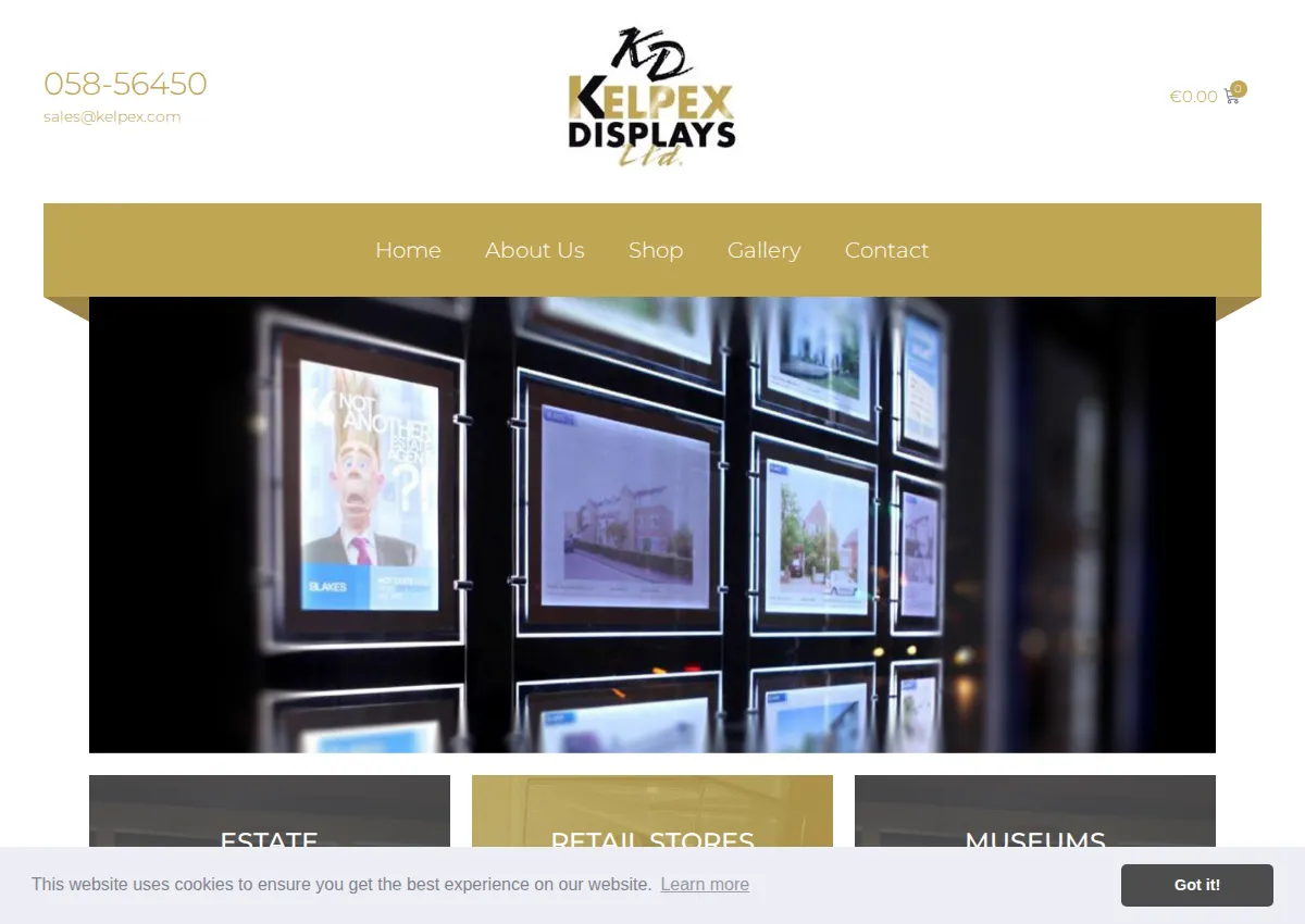 Store homepage