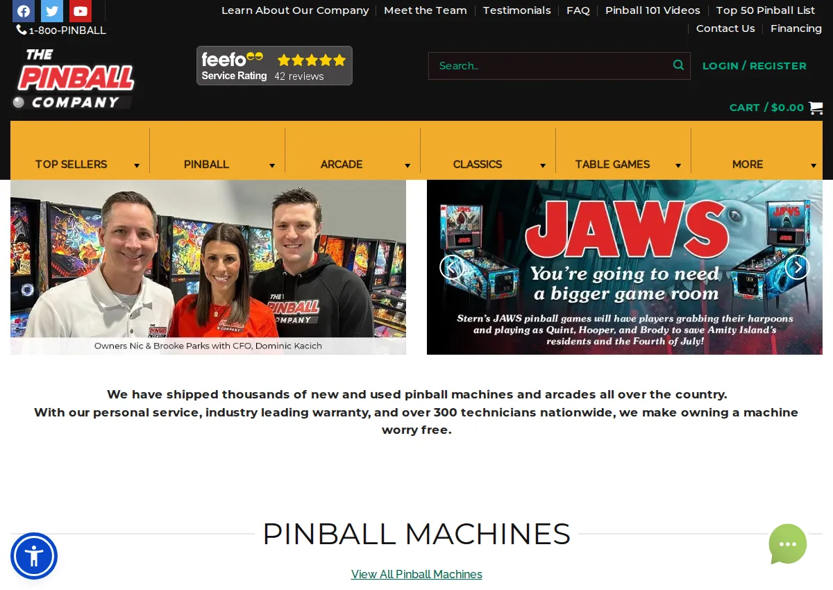 Store homepage
