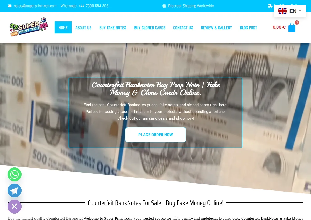 Store homepage