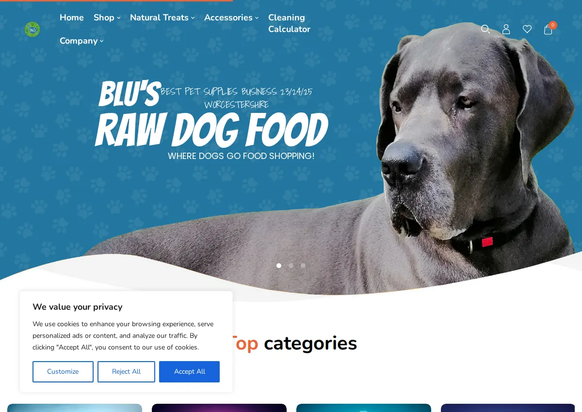 Store homepage