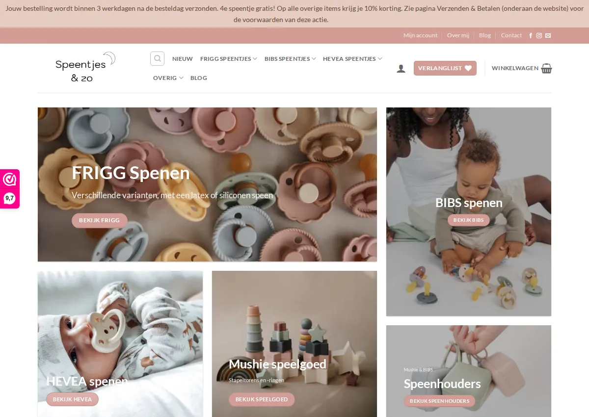 Store homepage