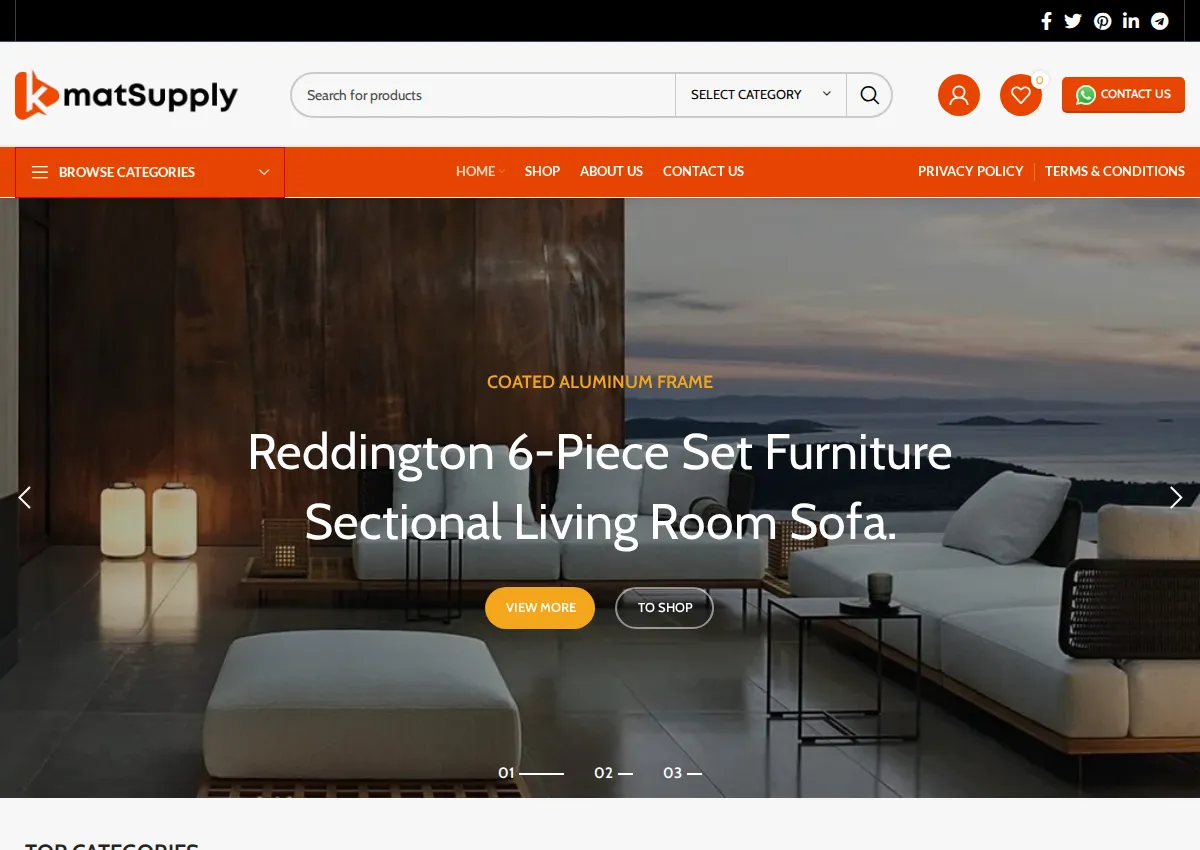 Store homepage