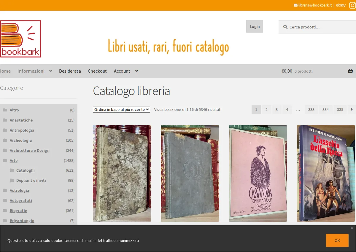 Store homepage