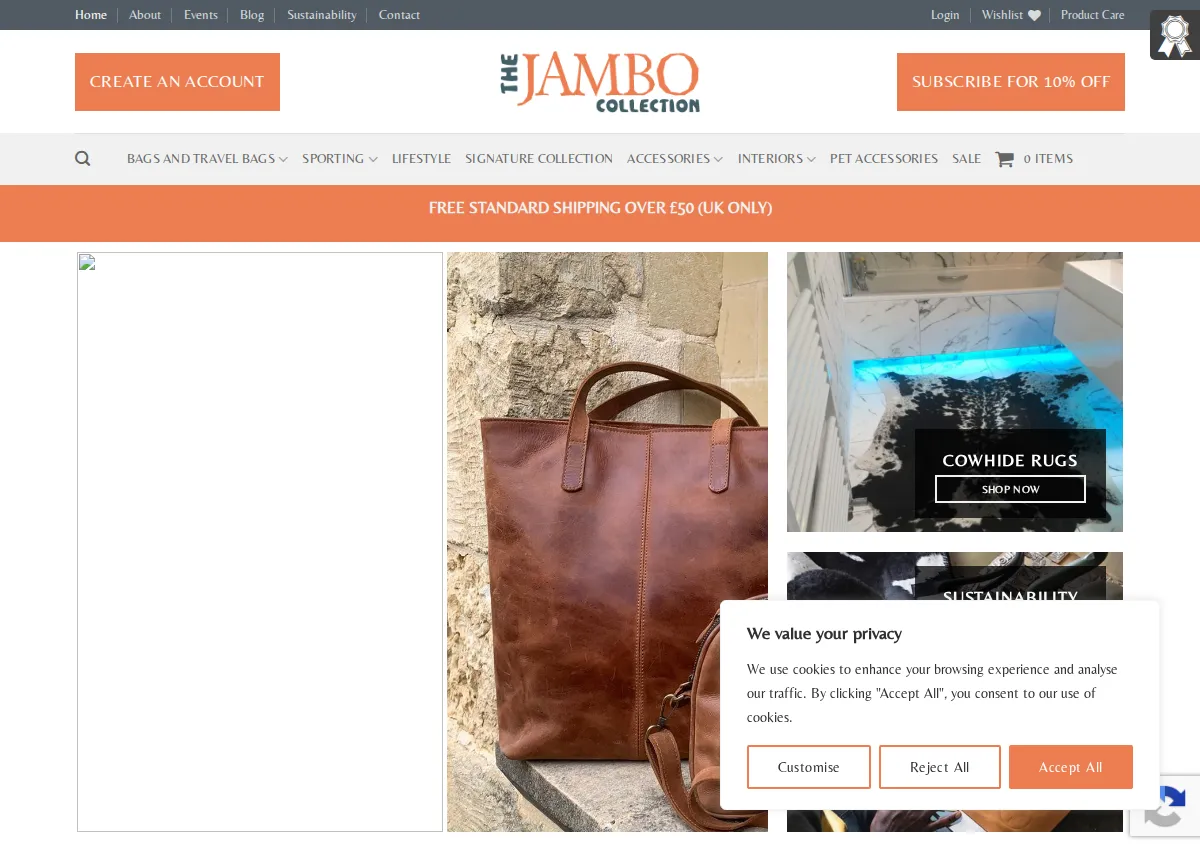 Store homepage