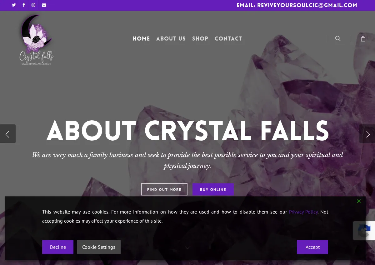 Store homepage