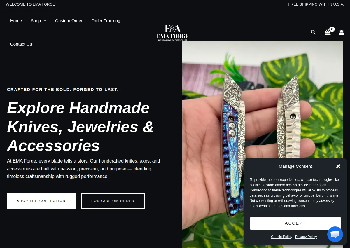 Store homepage