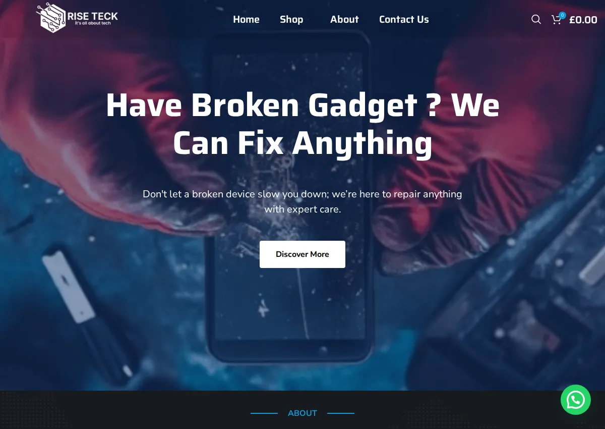 Store homepage