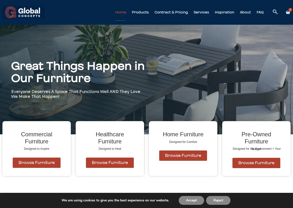 Store homepage