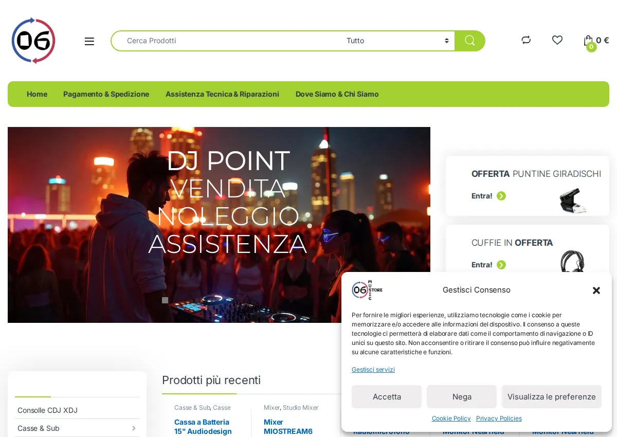 Store homepage