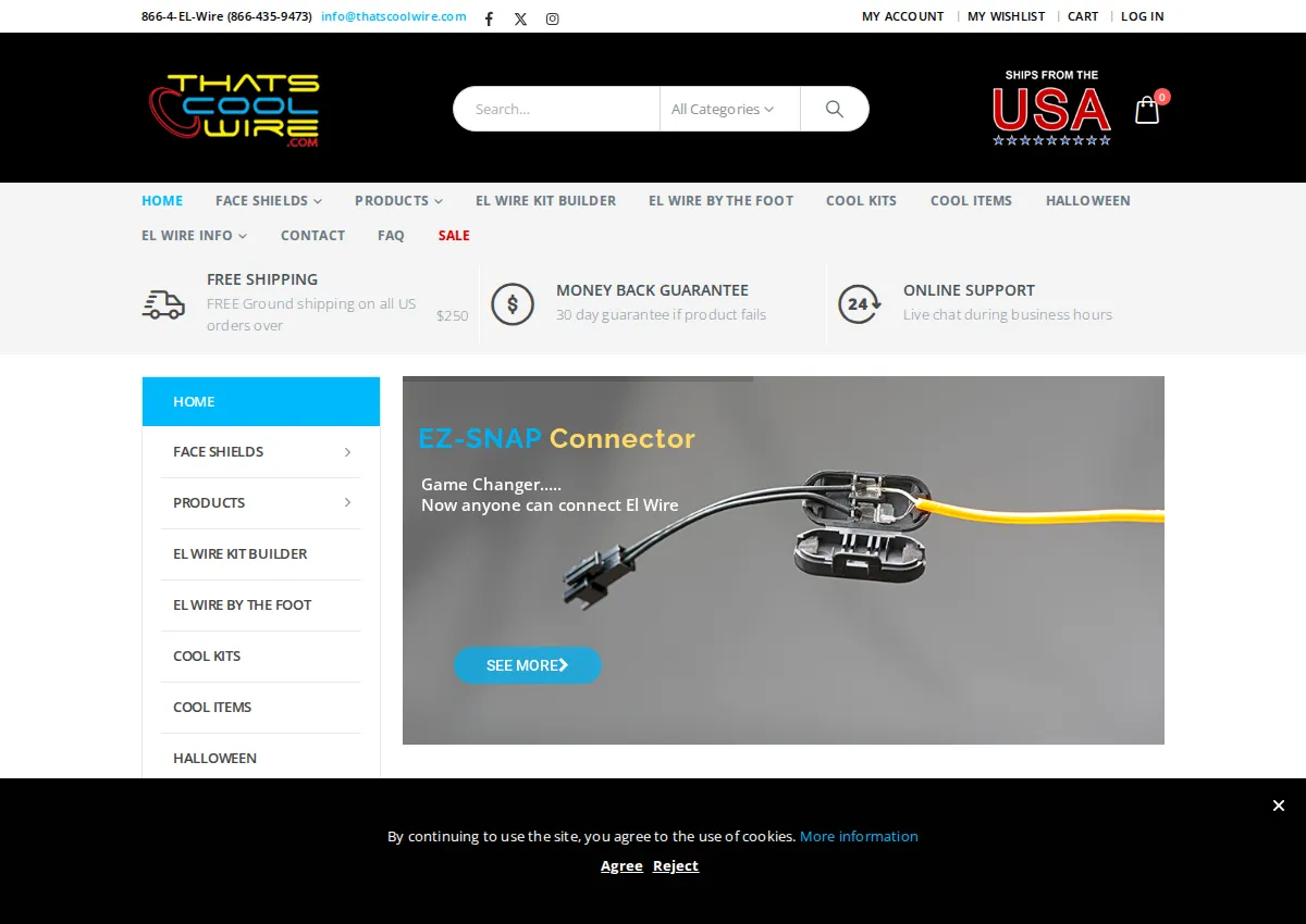 Store homepage