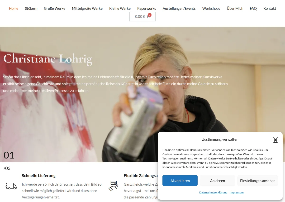 Store homepage