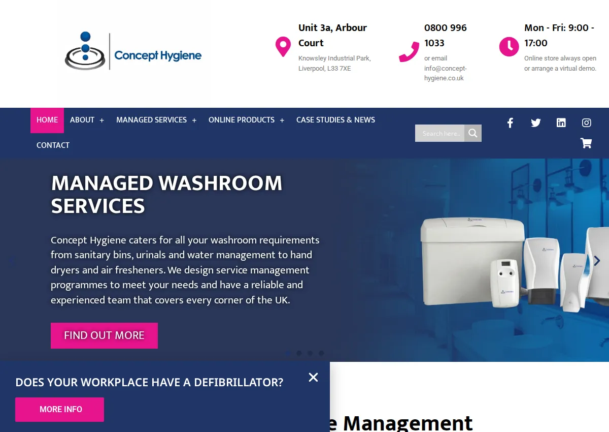 Store homepage